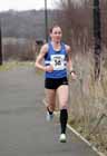 Laura Weightman (Morpeth) leads the senior womens Elswick Road Relays.
